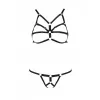 Комплект білизни зі стреп Passion Exclusive ARMANDA SET L/XL, black