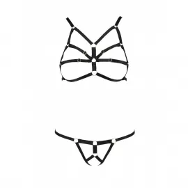Комплект белья из стреп Passion Exclusive ARMANDA SET L/XL, black - 5