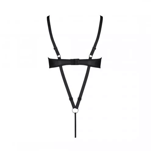 Боди из эко-кожи CELINE BODY - Passion с доступом, black, XXL/XXXL
