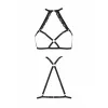 Портупея зі стреп з мереживом Passion Exclusive LORRY BRA XXL/XXXL, black