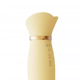 Вібратор з підігрівом та вакуумною стимуляцією клітора Zalo - ROSE Vibrator Lemon Yellow - 6