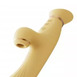 Вібратор з підігрівом та вакуумною стимуляцією клітора Zalo - ROSE Vibrator Lemon Yellow - 3