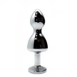 Анальная пробка Wooomy Lollypop Double Ball Metal Plug Blue S - 2