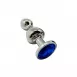 Анальна пробка Wooomy Lollypop Double Ball Metal Plug Blue S