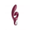 Вібратор-кролик Satisfyer Love Me Red, гнучкий, відросток з потрійним кінчиком