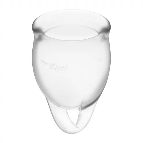 Набор менструальных чаш Satisfyer Feel Confident (Transparent), 15мл и 20мл