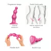 Насадка для страпону Strap-On-Me Dildo Plug Beads Framboise Metallic M