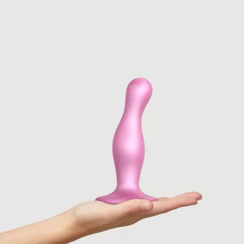 Насадка для страпону Strap-On-Me Dildo Plug Curvy Rose Dragee Metallic M
