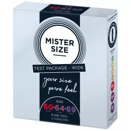 Набір презервативів Mister Size - pure feel - 60-64-69 (3 condoms), 3 розміри, товщина 0,05 мм - 2