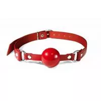 Кляп силиконовый Feral Feelings Silicon Ball Gag Red/Red, красный ремень, красный шарик