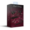 Набір Feral Feelings BDSM Kit 7 Black, наручники, поножі, конектор, маска, паддл, кляп, затискачі