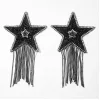 Пестис-зірки з бахромою JSY Nipple Sticker RT236112 Black, стікери