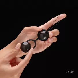 Вагінальні кульки LELO Luna Beads Noir Black, зміщений центр ваги - 3