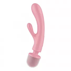 Вібратор-кролик із вібромасажером Satisfyer Triple Lover Pink - 3