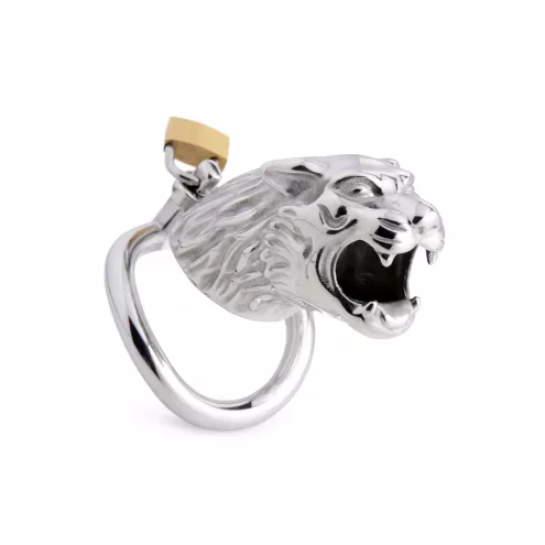 Клетка для пениса Master Series: Tiger King Cock Cage With Lock, три кольца, замок, три ключа