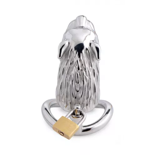 Клетка для пениса Master Series: Tiger King Cock Cage With Lock, три кольца, замок, три ключа