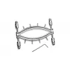 Затискач для вагіни Master Series: Spread 'Em Poker Vagina Clamp with Adjustable Pressure Screws, шипи