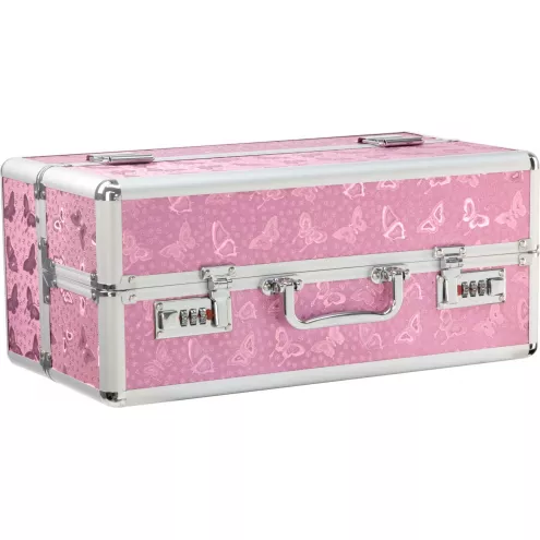 Большой кейс для хранения секс-игрушек BMS Factory Large Lokable Vibrator Case Pink, кодовый замок
