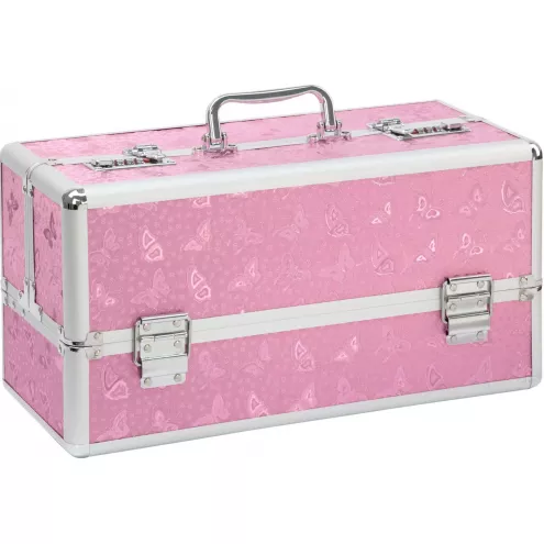Большой кейс для хранения секс-игрушек BMS Factory Large Lokable Vibrator Case Pink, кодовый замок