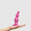 Насадка для страпону Strap-On-Me Dildo Plug Beads Framboise Metallic S