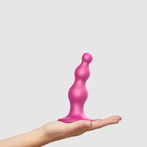 Насадка для страпону Strap-On-Me Dildo Plug Beads Framboise Metallic S