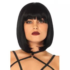 Коротка перука каре з чубчиком Leg Avenue Short natural bob wig, чорний