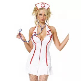 Эротический костюм медсестры Leg Avenue Head Nurse M/L, платье, аксессуар на голову, стетоскоп - 4