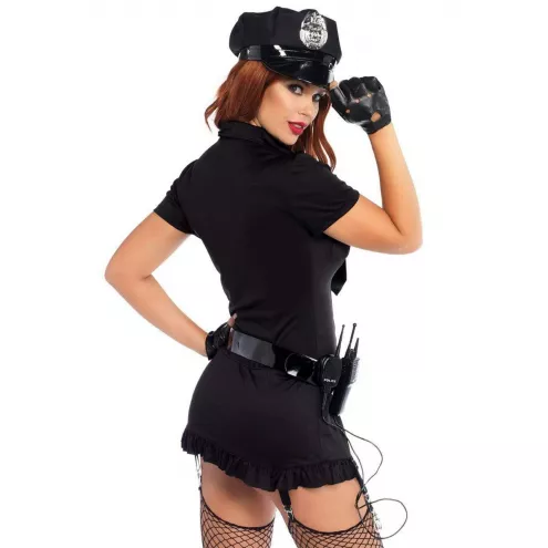 Эротический костюм полицейской Leg Avenue Dirty Cop XS, 6 предметов