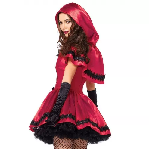 Еротичний костюм Червоної шапочки Leg Avenue Gothic Red Riding Hood 1X-2X, сукня, накидка
