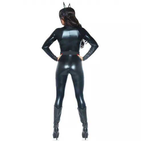 Еротичний костюм супергероя-кішечки Leg Avenue Wicked Kitty L, комбінезон, пояс, маска, вушка