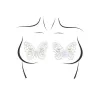 Пестис-метелики із кристалів Leg Avenue Chrysallis nipple sticker, наклейки, світяться у темряві