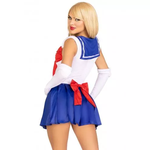 Еротичний костюм Сейлор Мун Leg Avenue Sexy Sailor S, сукня, рукавички, бант