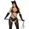 Эротический костюм кошечки-госпожи Leg Avenue Mistress Kitty XS, перчатки, комбинезон, маска