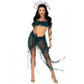 Еротичний костюм Медузи Горгони Leg Avenue Medusa Costume L, топ, спідниця, нарукавники, прикраси - 1