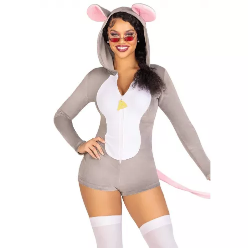 Комбінезон-костюм мишки Leg Avenue Comfy Mouse М, з капюшоном