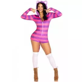 Комбинезон-костюм кошечки Leg Avenue Comfy Cheshire М, с капюшоном - 4