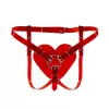 Трусики Серце для страпону Feral Feelings - Hearts Strap-on Belt Red Trasparent