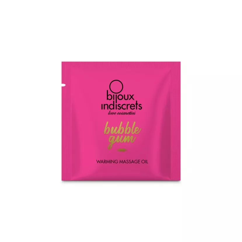 Пробник розігріваючого масла Bijoux Indiscrets Light my Fire – Strawberry Bubblegum