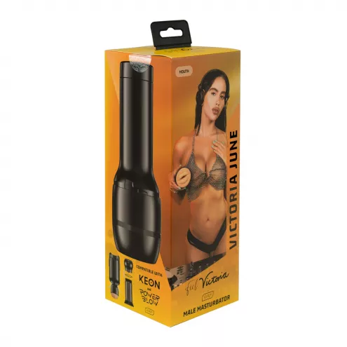 Мастурбатор-ротик Kiiroo FeelVictoria Mouth с всасывающей интерактивной насадкой PowerBlow Combo Set