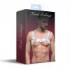 Чоловіча портупея з натуральної шкіри Feral Feelings - Bulldog Harness White