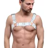 Чоловіча портупея з натуральної шкіри Feral Feelings - Bulldog Harness White