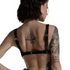 Ліф із натуральної шкіри Feral Feelings - Bikini Top Black