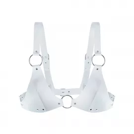 Ліф із натуральної шкіри Feral Feelings - Bikini Top White - 1