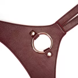 Трусики для страпона Liebe Seele Wine Red Strap on Harness - 9