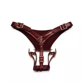 Трусики для вибромассажера Liebe Seele Wine Red Forced Orgasm Strop - 5
