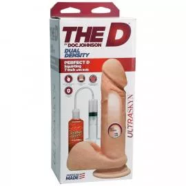 Кончающий фаллоимитатор Doc Johnson The D ULTRASKYN Perfect D Squirting - 7 Inch - 2