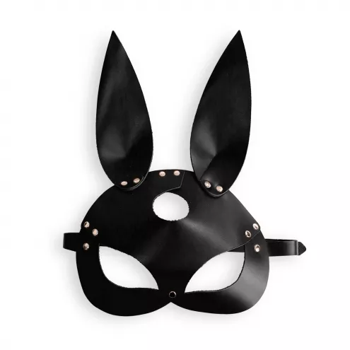 Шкіряна маска Зайчики Art of Sex - Bunny mask, колір Чорний