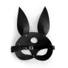 Шкіряна маска Зайчики Art of Sex - Bunny mask, колір Чорний