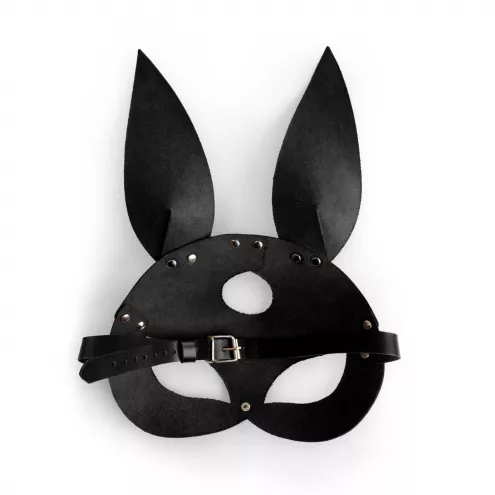 Шкіряна маска Зайчики Art of Sex - Bunny mask, колір Чорний
