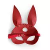 Кожаная маска Зайки Art of Sex - Bunny mask, цвет Красный